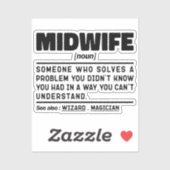 Verloskundige zelfstandig naamwoord grappige lever sticker (Vel)