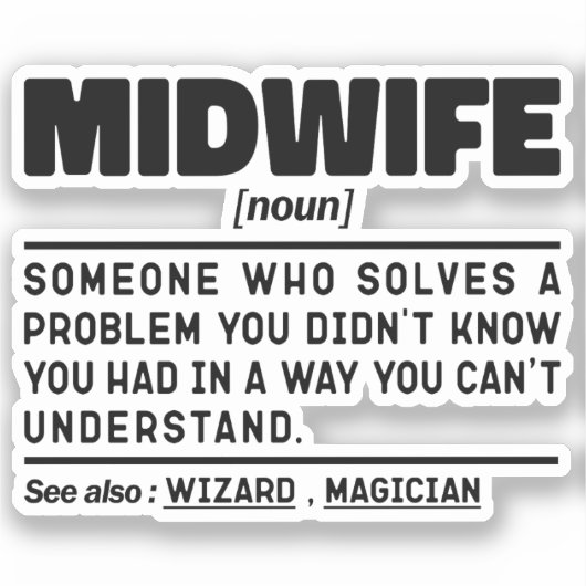 Verloskundige zelfstandig naamwoord grappige lever sticker (Voorkant)