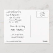 Verloskundigen en geelrubber eenden briefkaart (Achterkant)