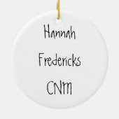 Verloskundigen en geelrubber eenden keramisch ornament (Achterkant)