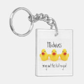 Verloskundigen en geelrubber eenden sleutelhanger (Voorkant Links)