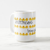 Verloskundigen en geelrubberen eenden koffiemok (Voorkant links)