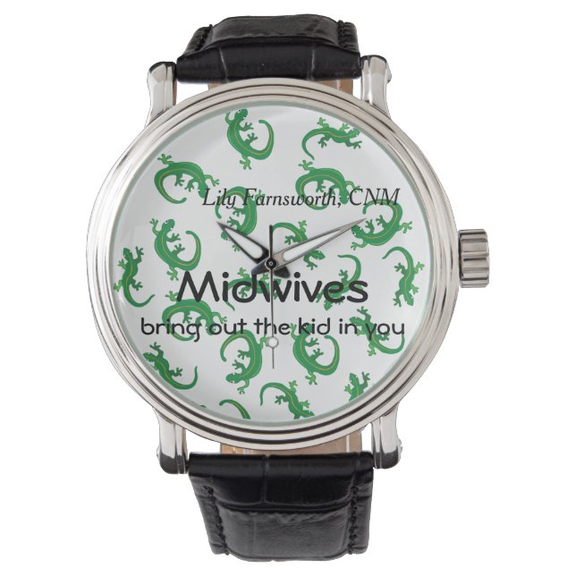 Verloskundigen en Green Lizard Twist Horloge (Voorkant)