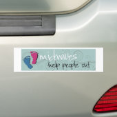 verloskundigen helpen mensen bumpersticker (Op auto)
