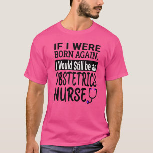 Verloskundigen verpleegschool en medisch reci t-shirt