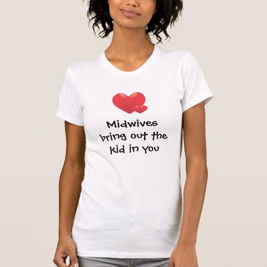 Verloskundigen zijn gek! t-shirt (Voorkant)