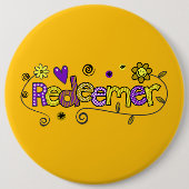 Verlosser I Doodles I YlwOrg I 6x6 Button (Voorkant)