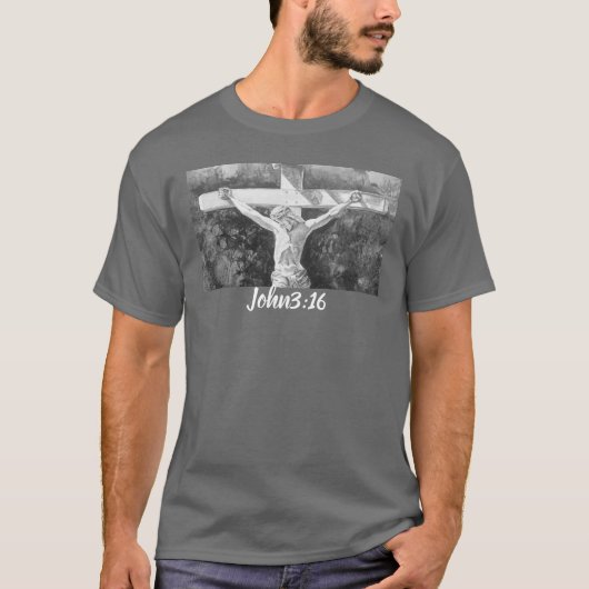 VERLOSSER Johannes 3:16 Dopen KerstPasen T-shirt (Voorkant)