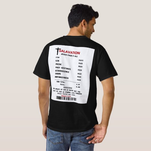 Verlossing: Jezus betaalde de ultieme prijs T-shirt (Achterkant volledig)