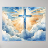 Verlossing, Kruis in de Wolken, Poster (Voorkant)