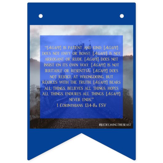 Verlossing van de Beast Scripture Bunting Banner (Tweede vlag)