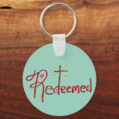 Verlost Christelijk Kruis Hart Sleutelhanger (Voorkant)