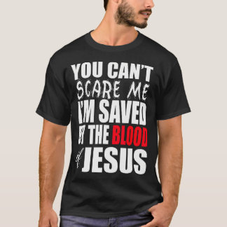 Verlost door het bloed van Jezus Christelijk T-shirt