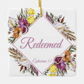 Verlost - Efeziërs 1:7 Christelijk Vrouwengeloof Keramisch Ornament (Voorkant)