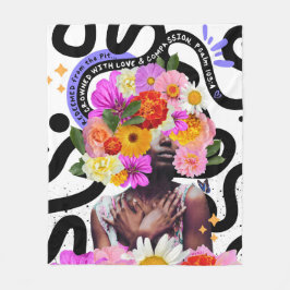 Verlost en gekroonde digitale collage Christelijke Fleece Deken