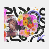 Verlost en gekroonde digitale collage Christelijke Fleece Deken (Voorkant (Horizontaal))