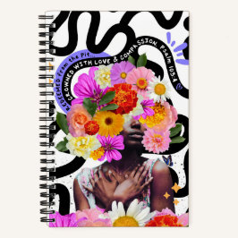 Verlost en gekroonde digitale collage Christelijke Notitieboek