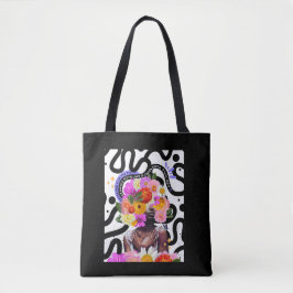 Verlost en gekroonde digitale collage Christelijke Tote Bag