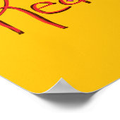 Verlost met kruis en gele harten poster (Hoek)