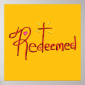 Verlost met kruis en gele harten poster (Voorkant)