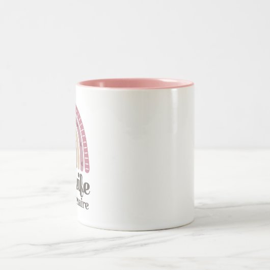 Verlosvrouw Appreciation Boho Rainbow Tweekleurige Koffiemok (Center)