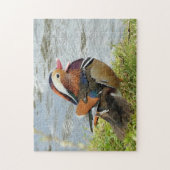 Verlovende Mandarijnse eenden Legpuzzel (Verticaal)