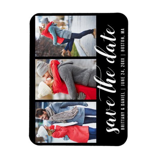 Verloving 3 Datum opslaan Blk Magneet (Verticaal)