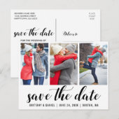 Verloving 3 Datum opslaan Foto Briefkaart (Voorkant / Achterkant)