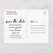 Verloving 3 Datum opslaan Foto Briefkaart (Achterkant)