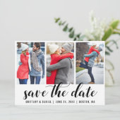 Verloving 3 Datum opslaan Foto Kaart (Staand voorkant)