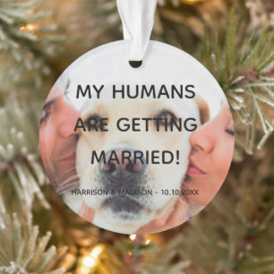 Verloving aankondiging aangepast fotokoppel ornament