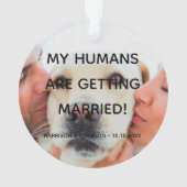 Verloving aankondiging aangepast fotokoppel ornament (achterkant)