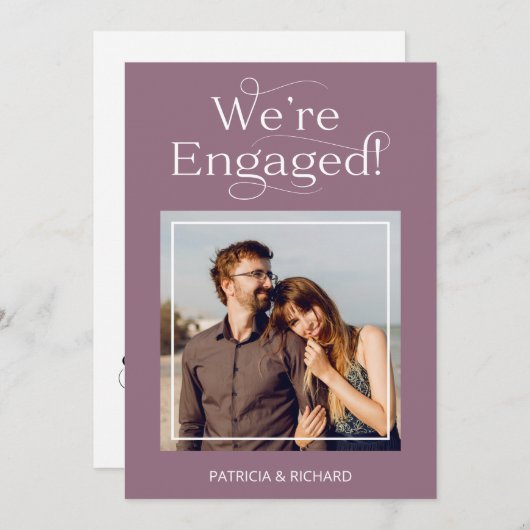 Verloving Aankondiging & Bewaar de datum Foto (Voorkant / Achterkant)