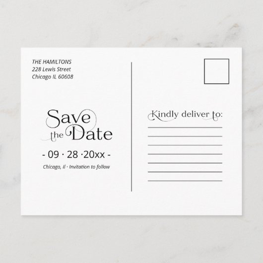 Verloving Aankondiging & Bewaar de datum Foto Briefkaart (Achterkant)