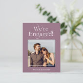 Verloving Aankondiging & Bewaar de datum Foto Briefkaart (Staand voorkant)