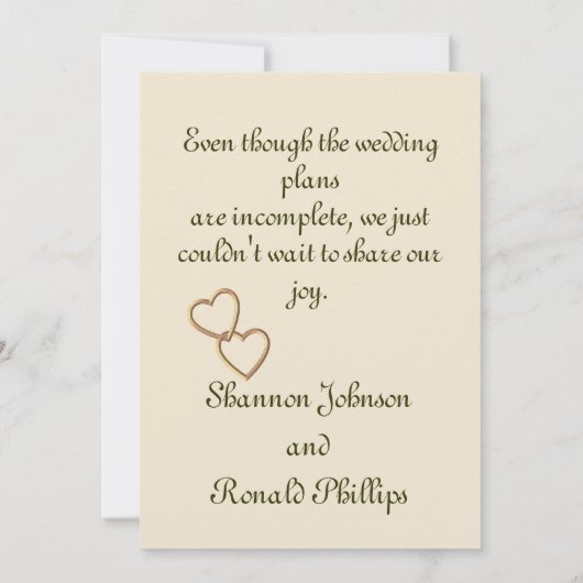 Verloving Aankondiging  Bloem Boquet (Achterkant)