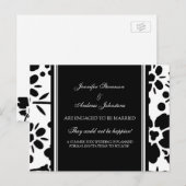 Verloving Aankondiging Briefkaarten Zwart-wit (Voorkant / Achterkant)