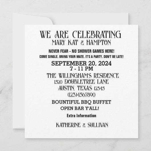 VERLOVING AANKONDIGING FEESTTIJD (Achterkant)