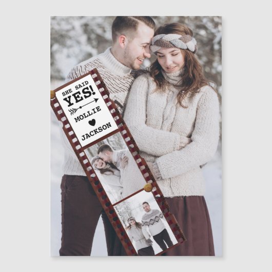 Verloving Aankondiging Magnetische fotokaart (Voorkant)