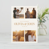 Verloving Aankondiging met Vier Foto's (Staand voorkant)