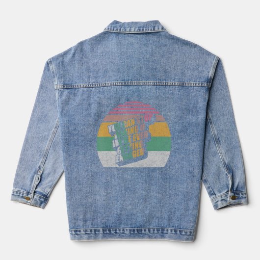 Verloving Aankondiging Retro Nieuw Engage Denim Jacket (Achterkant)