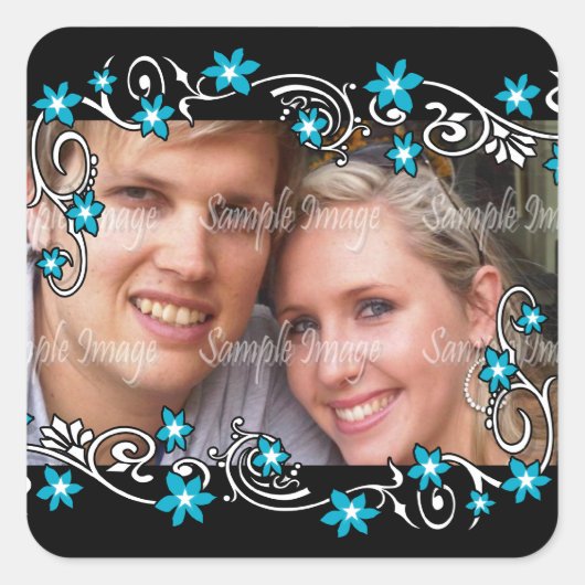 Verloving afdichtingen foto PERSONALISEREN Vierkante Sticker (Voorkant)