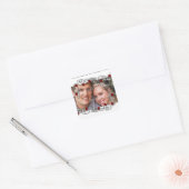 Verloving afdichtingen foto PERSONALISEREN Vierkante Sticker (Envelop)