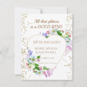 Verloving Al dat glitters is een gouden ring Kaart (Voorkant)