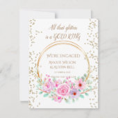 Verloving Al dat glitters is een gouden ring Kaart (Voorkant)