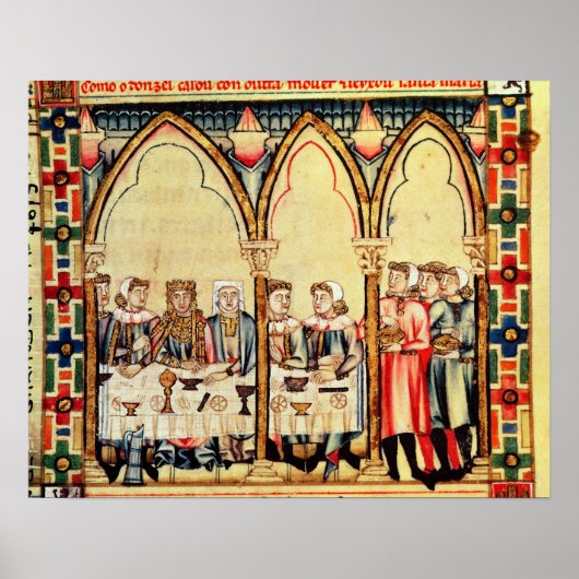 Verloving Banquet uit het manuscript Poster (Voorkant)