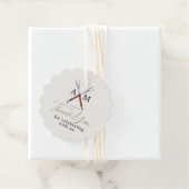 Verloving BBQ Monogram Bedankjes Labels (In situ)