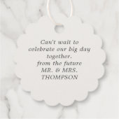 Verloving BBQ Monogram Bedankjes Labels (Achterkant)