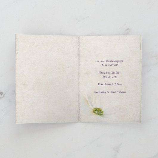 Verloving behalve de datumbloem kaart (Binnen)