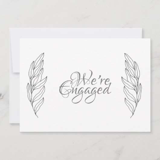 Verloving, bekendmaking van de betrokken partij aankondiging (Voorkant)